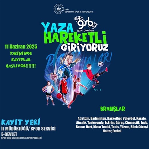 🏅 GSB SPOR OKULLARI KAYITLARI BAŞLIYOR!